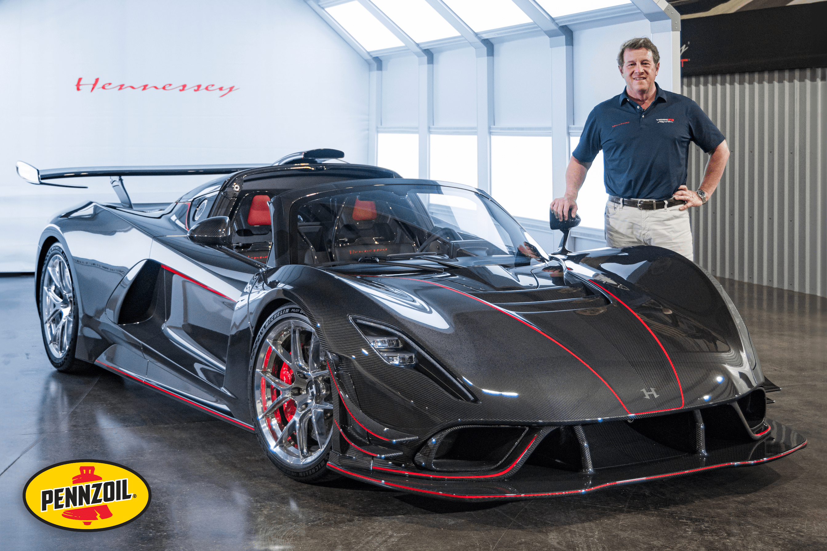 Expérience Hennessey Pennzoil pour association – Ride-along Venom F5