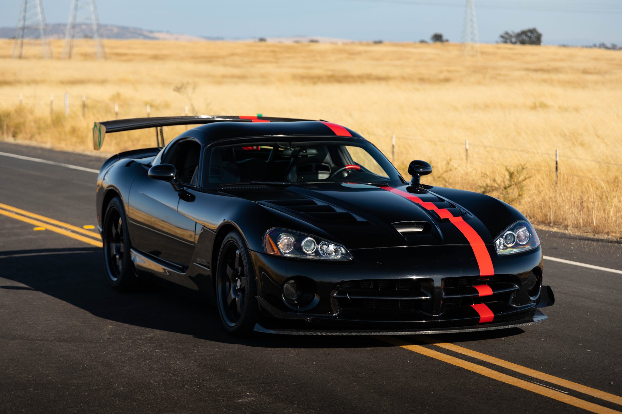 2008 Dodge Viper ZB II (2008-2010) zu verkaufen – Schwarzer ACR-V10 mit rotem Streifen