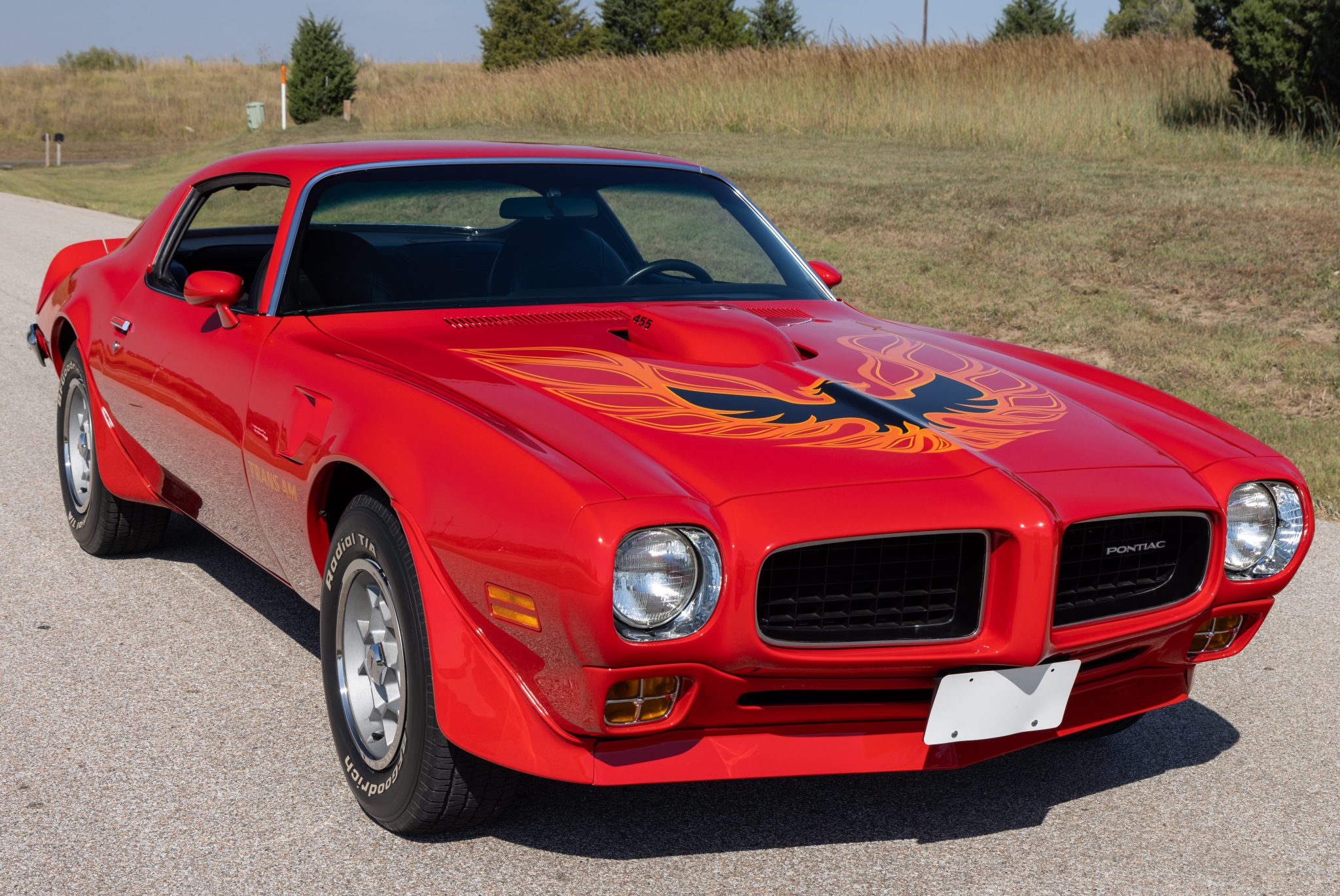 1973 Pontiac Firebird (1970-1981) zu verkaufen – Buccaneer-Red-Coupé mit 455-V8