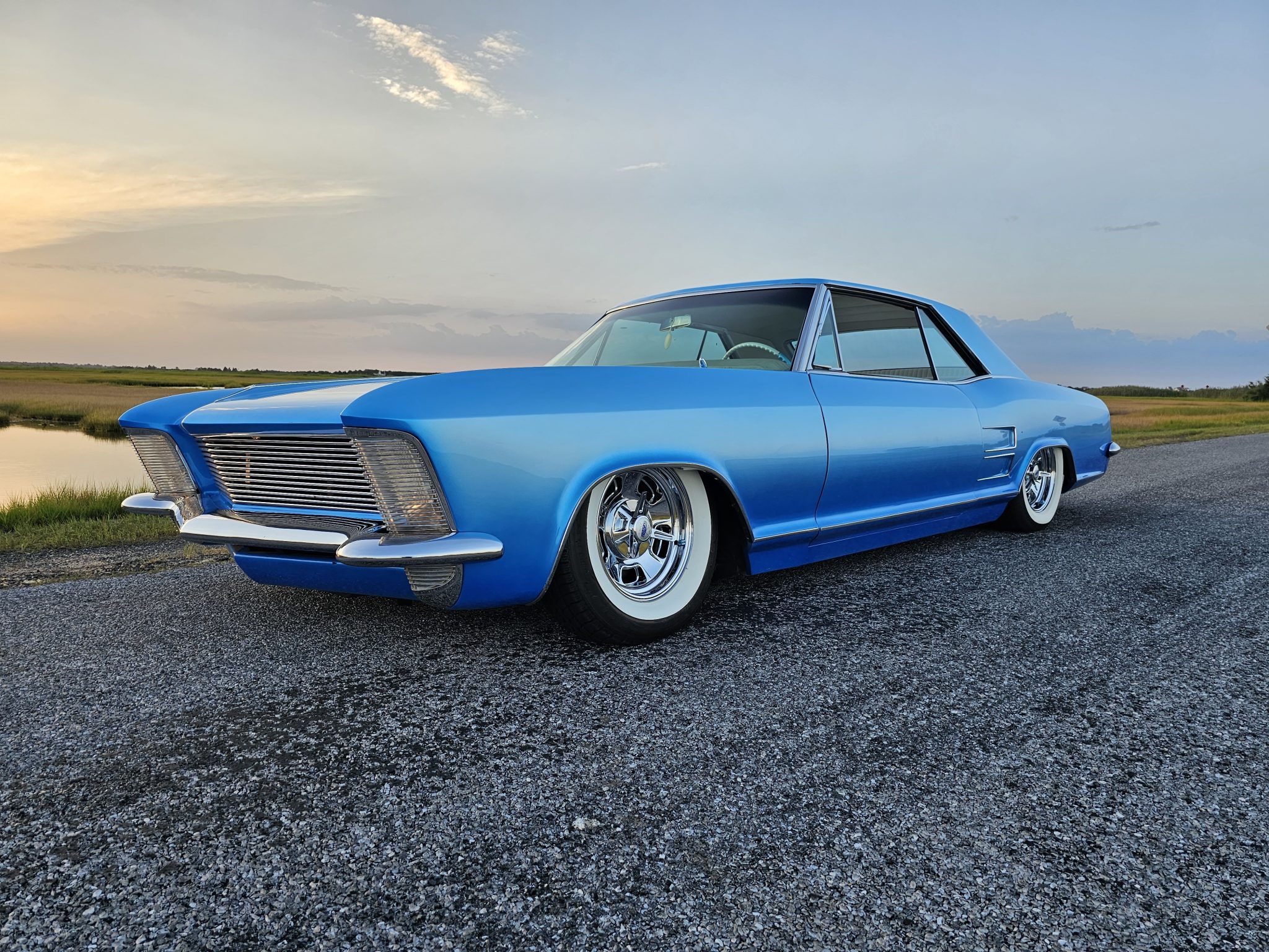 1963 Buick Riviera zu verkaufen – Perlmuttblaues Coupé mit 401-Nailhead-V8