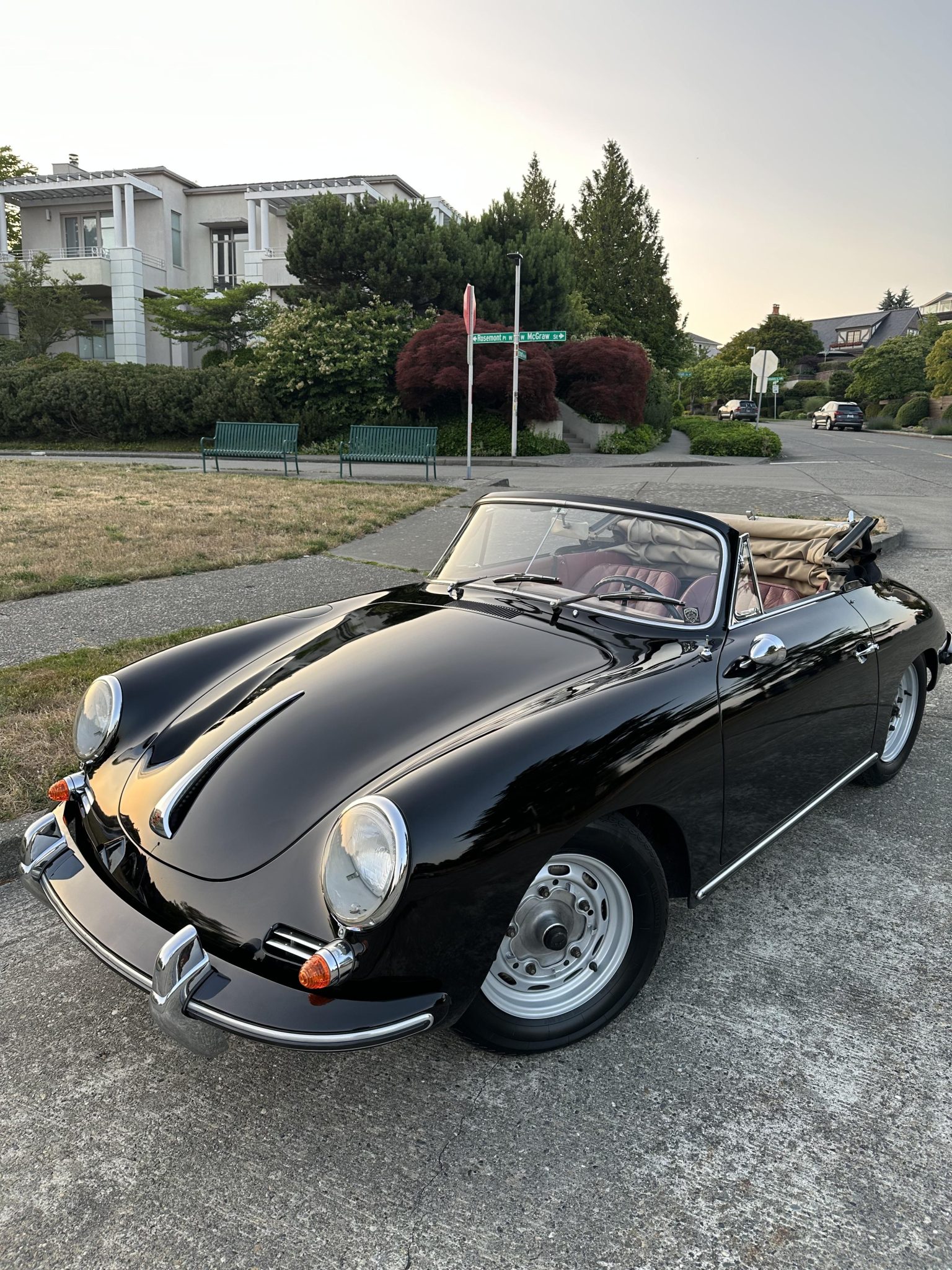 1962 Porsche 356B zu verkaufen – Schwarzes 1,6-Liter-Cabriolet mit Vierganggetriebe