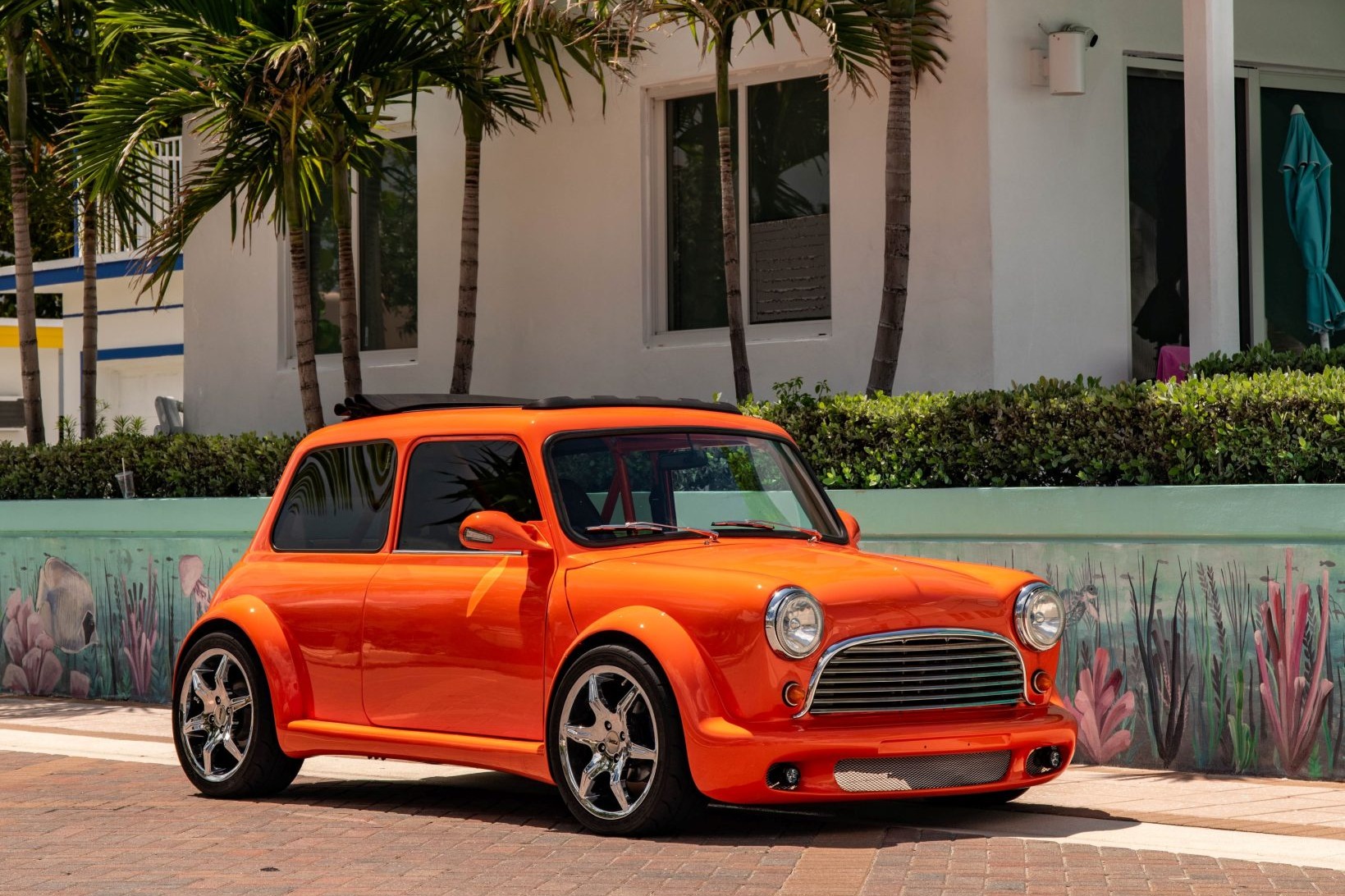 Austin Mini VTEC à boîte 5 rapports à vendre – Préparation orange à moteur Honda B18