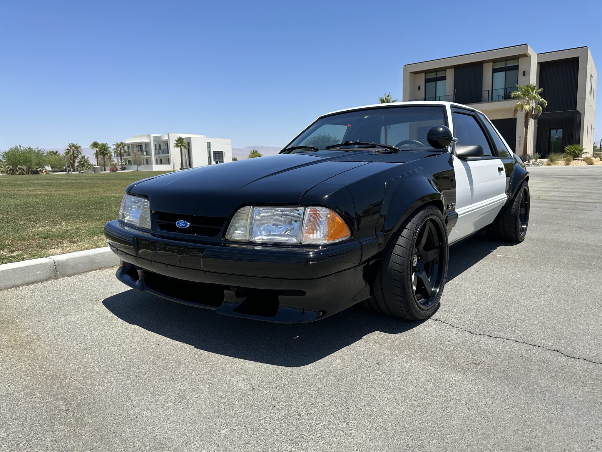 1988 Ford Fox-Body Mustang zu verkaufen – Schwarzes 302ci-V8-Coupé mit Fünfganggetriebe