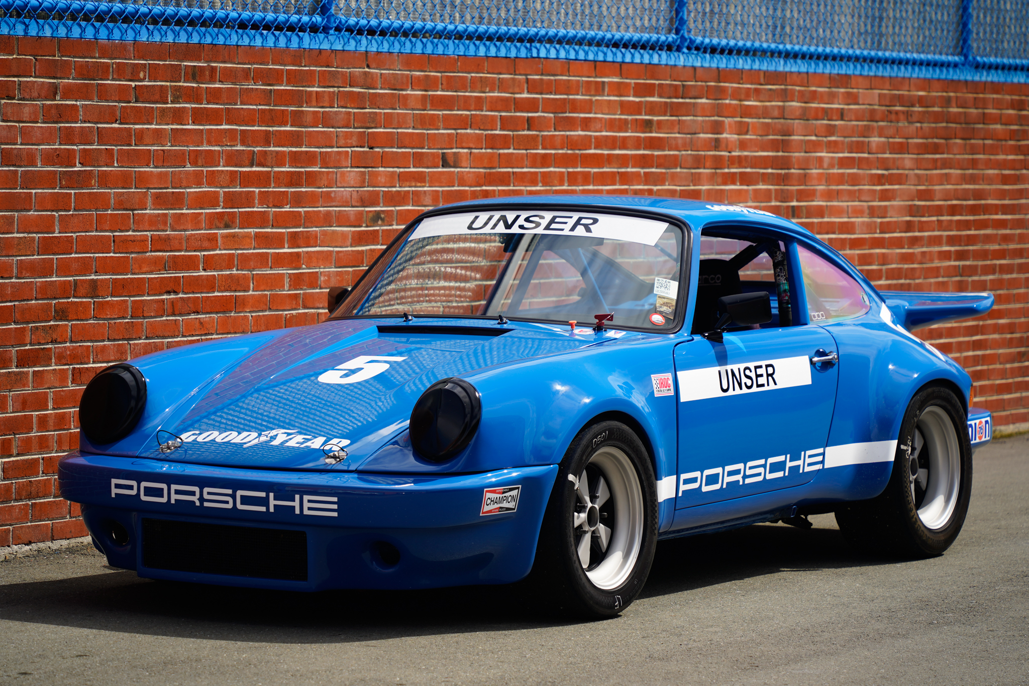1975 Porsche 911 1974-1977 zu verkaufen – Blauer Rennwagen in Bobby-Unser-Lackierung