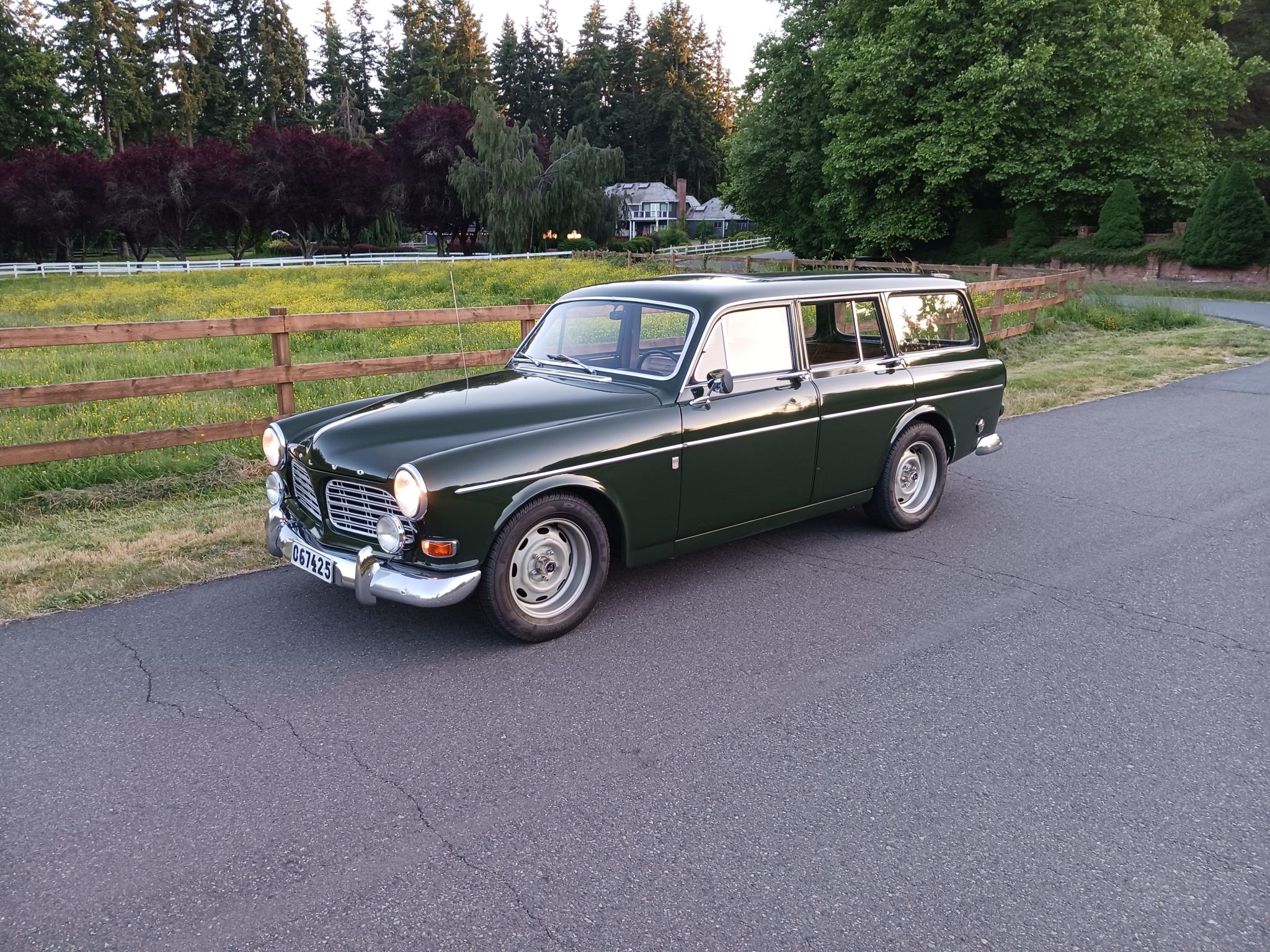1967 Volvo Amazon zu verkaufen – Dunkelgrüner B18-Kombi mit Handschaltung