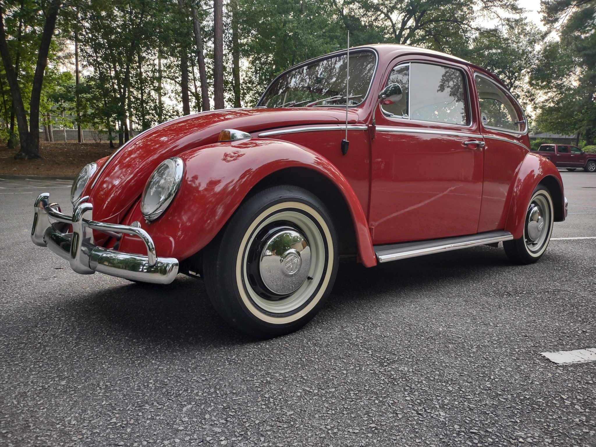 1966 Volkswagen Beetle (1958-1979) zu verkaufen – Roter 1,3-Liter-Klassiker mit Vierganggetriebe