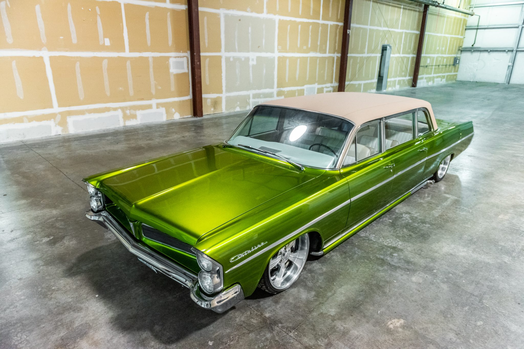 1963 Pontiac Catalina zu verkaufen – Metallic Green 389ci V8 Custom mit Luftfederung
