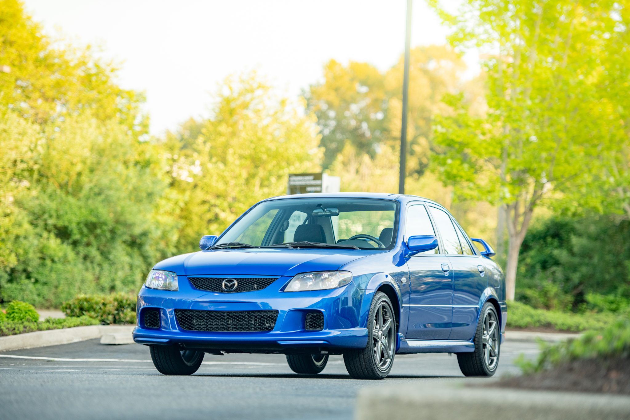 2003 Mazda Mazdaspeed Protegé zu verkaufen – Laser Blue Turbo-Sportlimousine mit Fünfganggetriebe