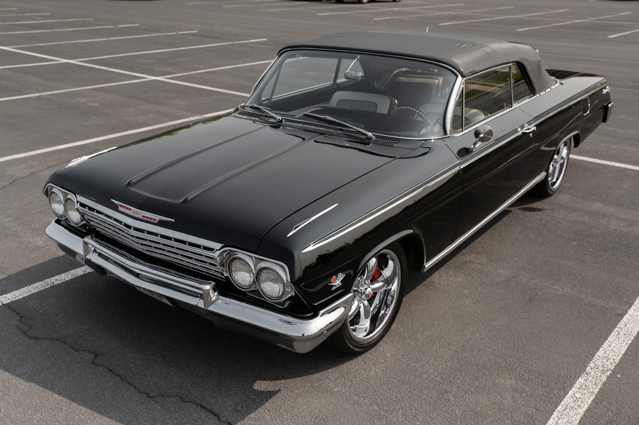 1962 Chevrolet Impala à vendre – Cabriolet noir LS3 V8 sur suspension pneumatique