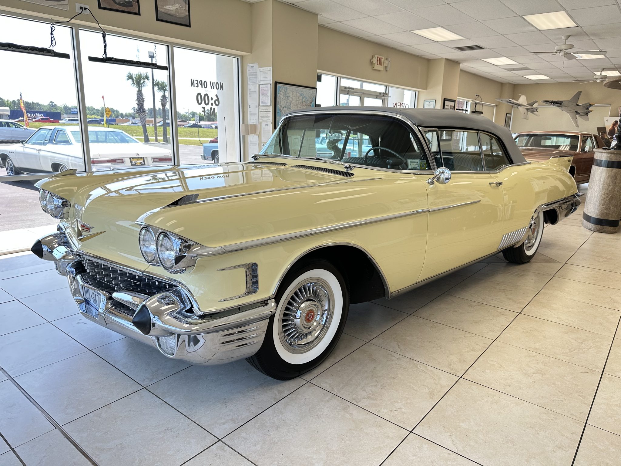 1958 Cadillac Eldorado (1957-1958) zu verkaufen – Yellow V8 Cabriolet mit Dreifachvergaser