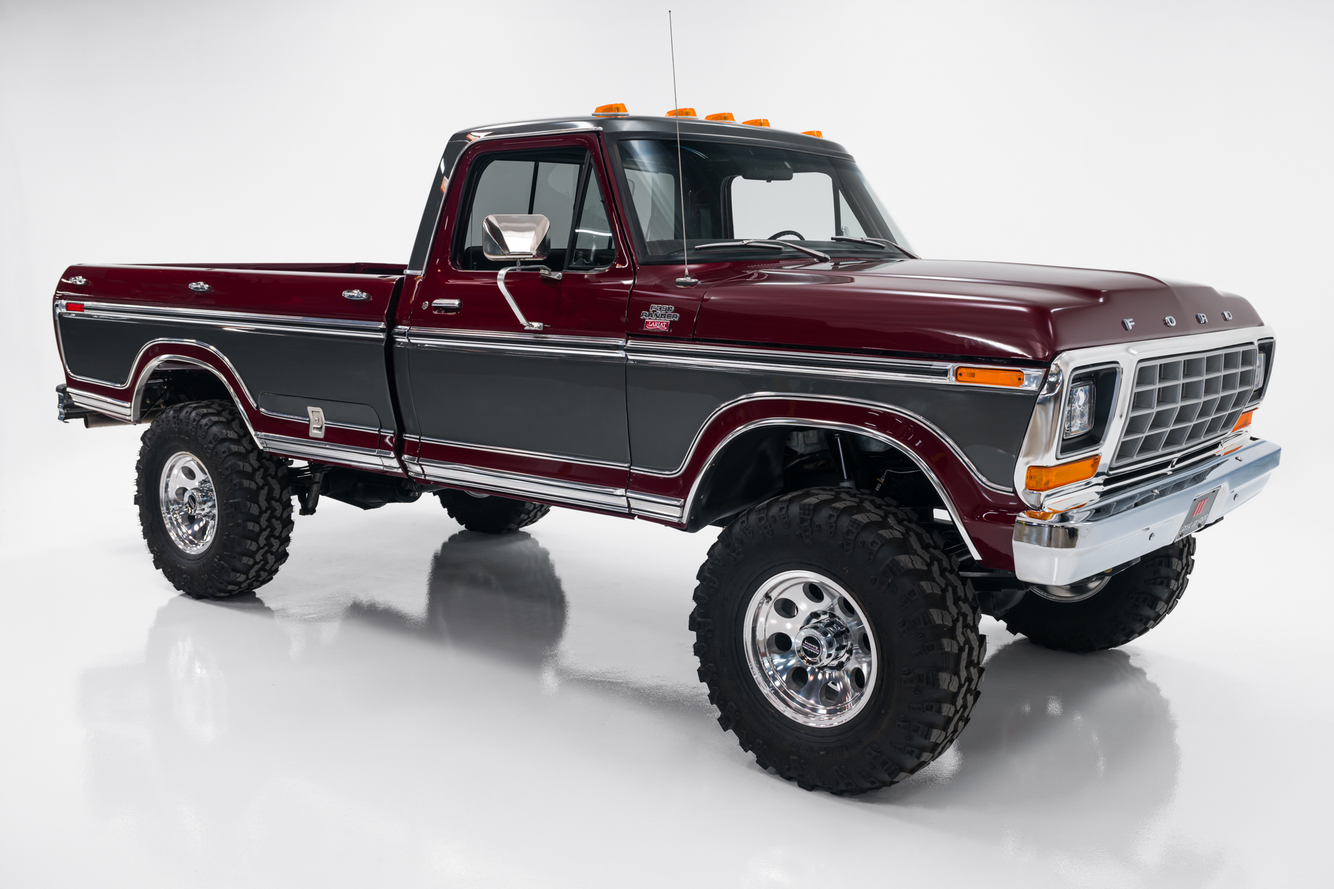 1979 Ford F-Series 1973-1979 zu verkaufen – Burgundy & Gray 534ci V8 4x4