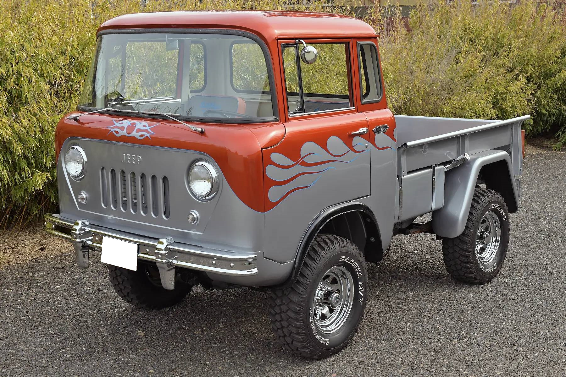 1957 Jeep Forward Control for Sale – Silver and Orange V6 Cab-Over 4x4