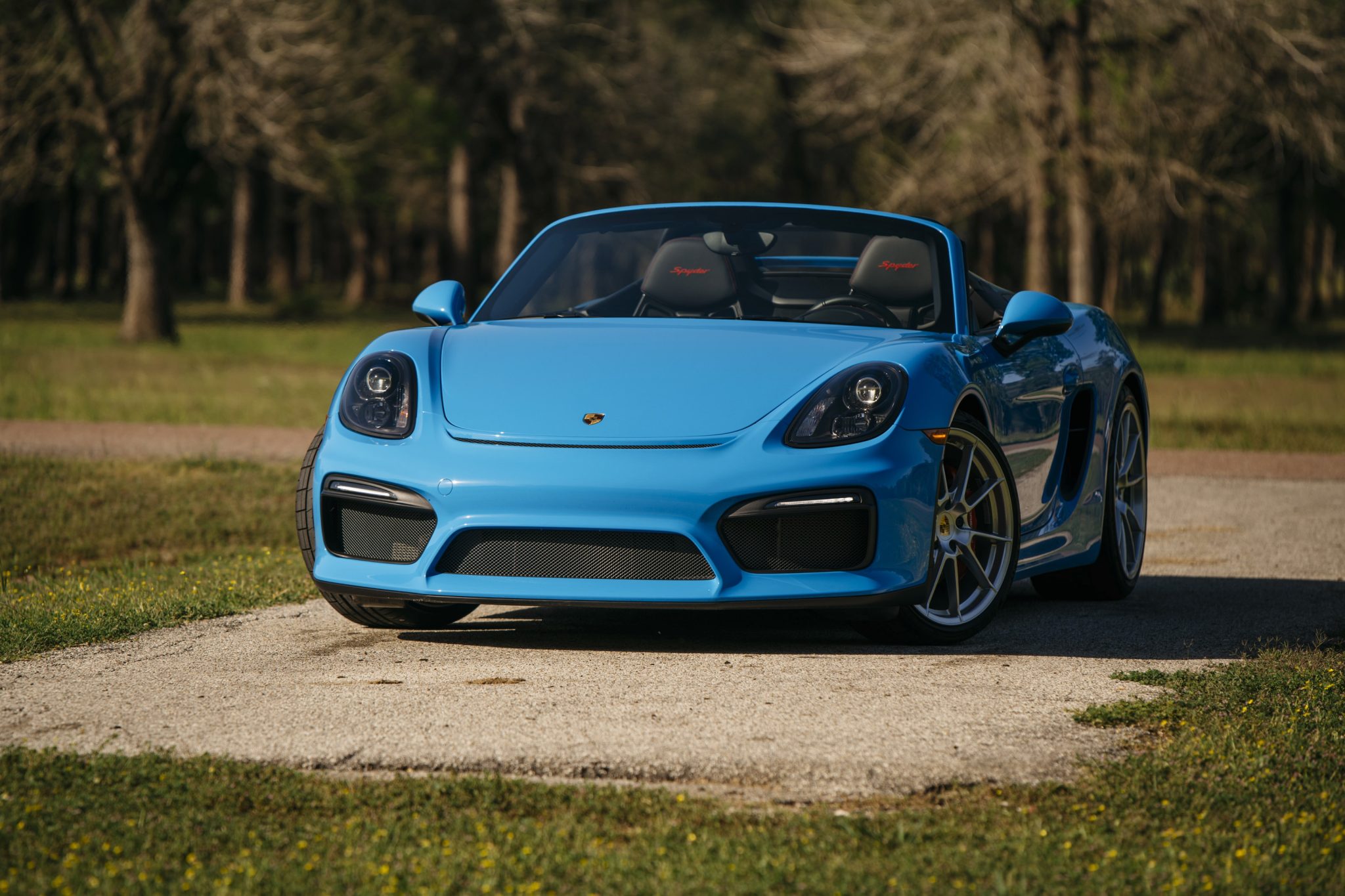 2016 Porsche 981 Boxster à vendre – Mexico Blue Spyder à boîte manuelle six rapports