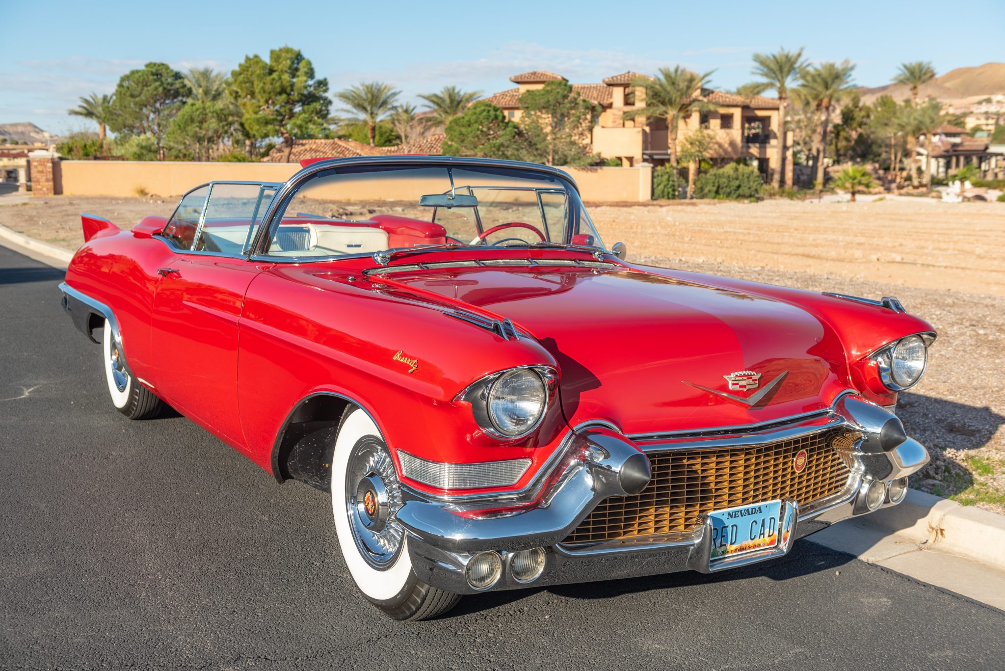 1957 Cadillac Eldorado (1957-1958) à vendre – Cabriolet Red V8 avec capote White