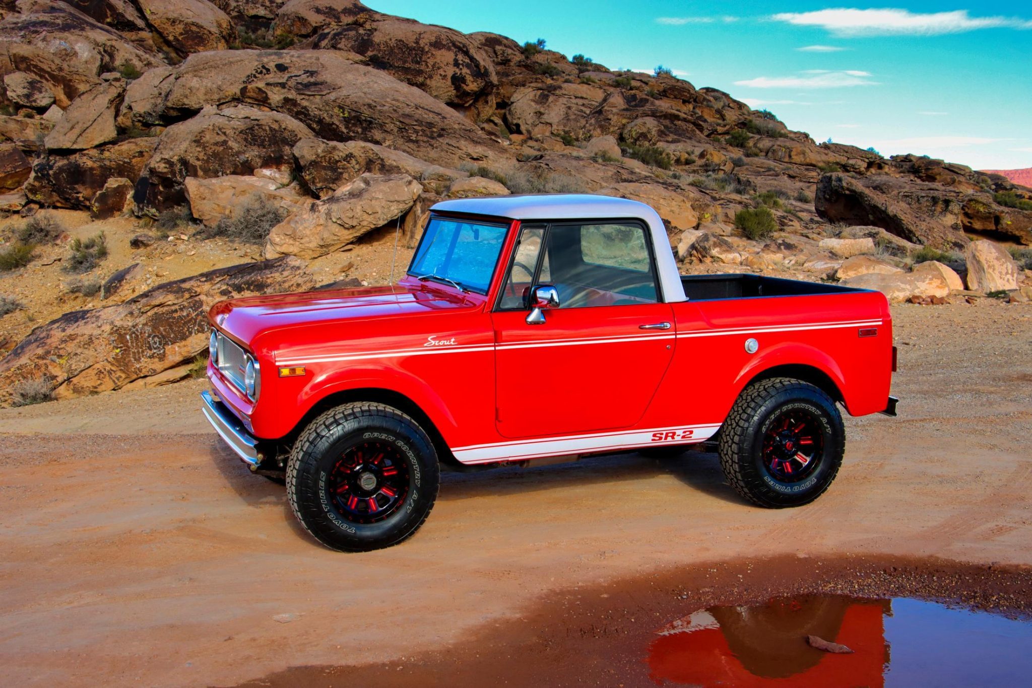 1970 International Harvester Scout à vendre – V8 Flame Red automatique 4x4