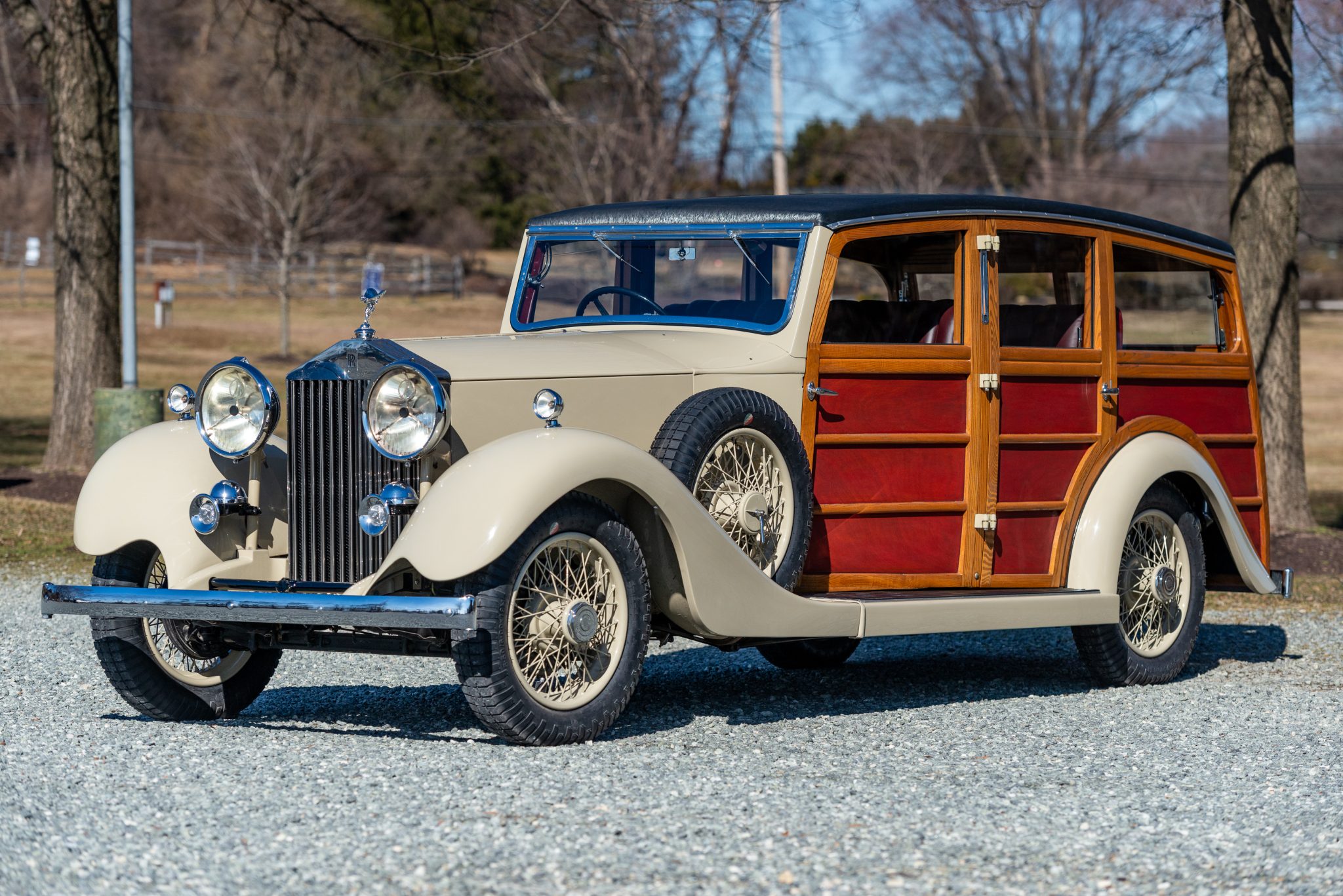 1934 Rolls-Royce 20/25 for Sale – Beige Wood-Bodied Shooting Brake