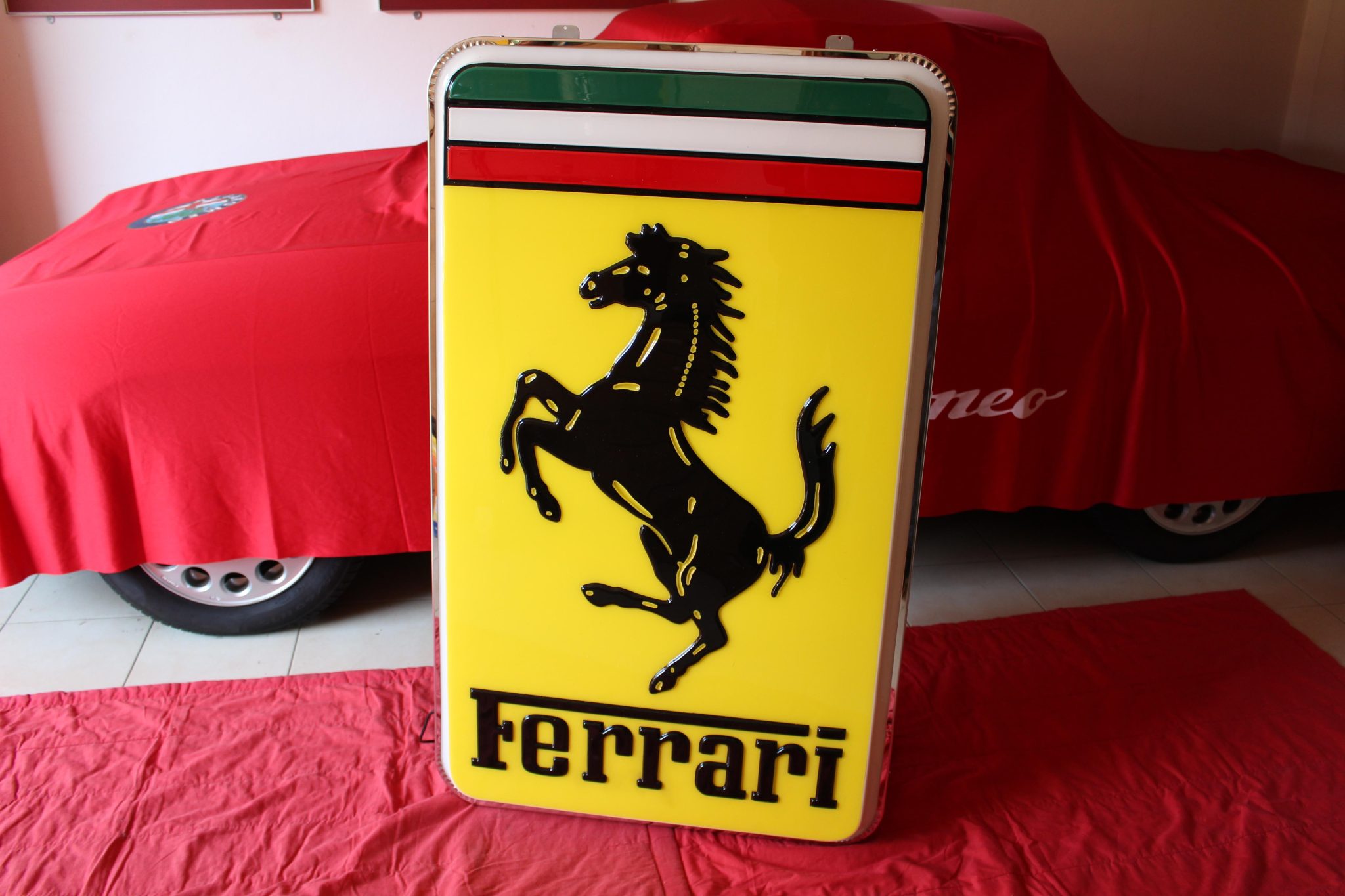 Illuminated Ferrari Sign