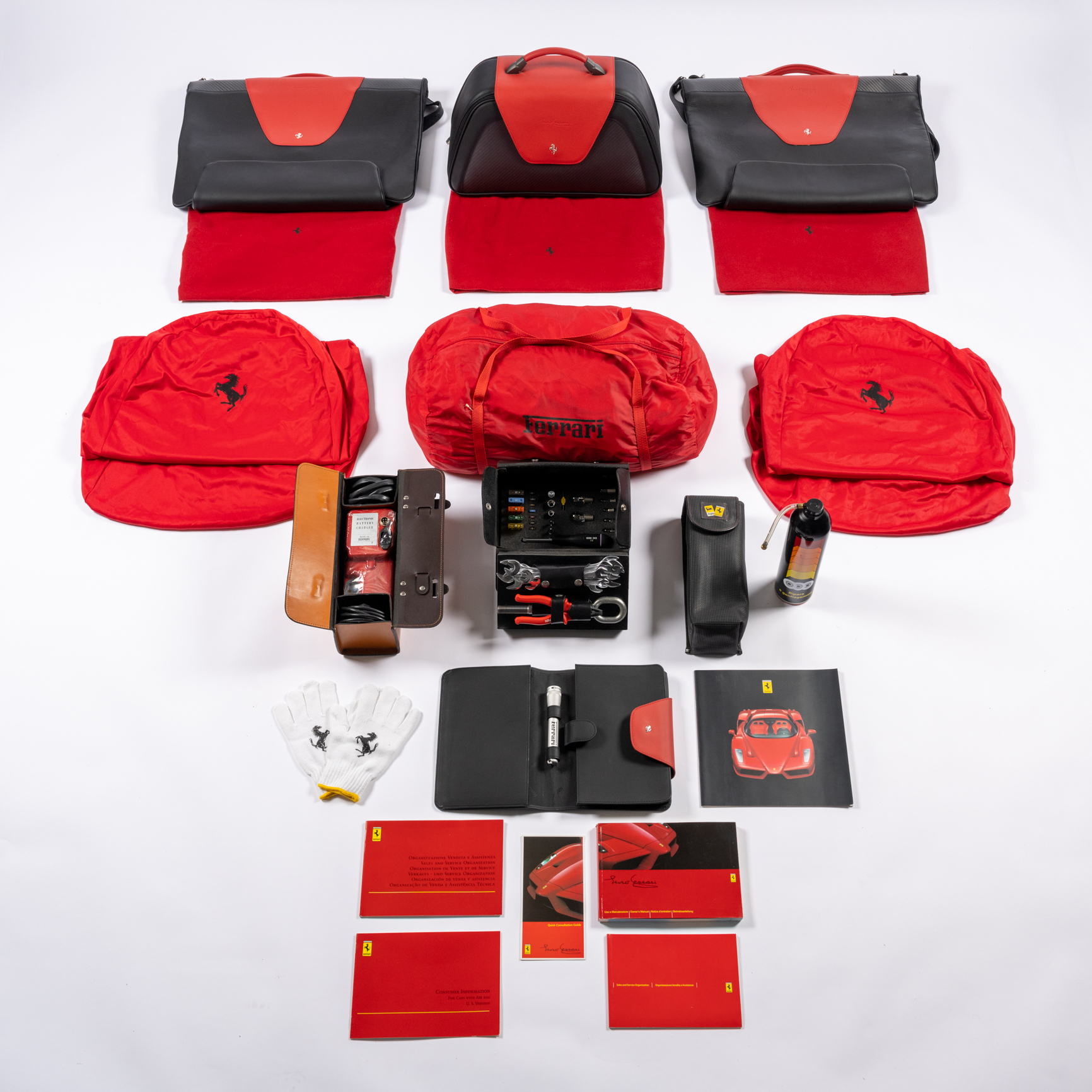 Ferrari Enzo Luggage Set, Tool Kit, and Accessories