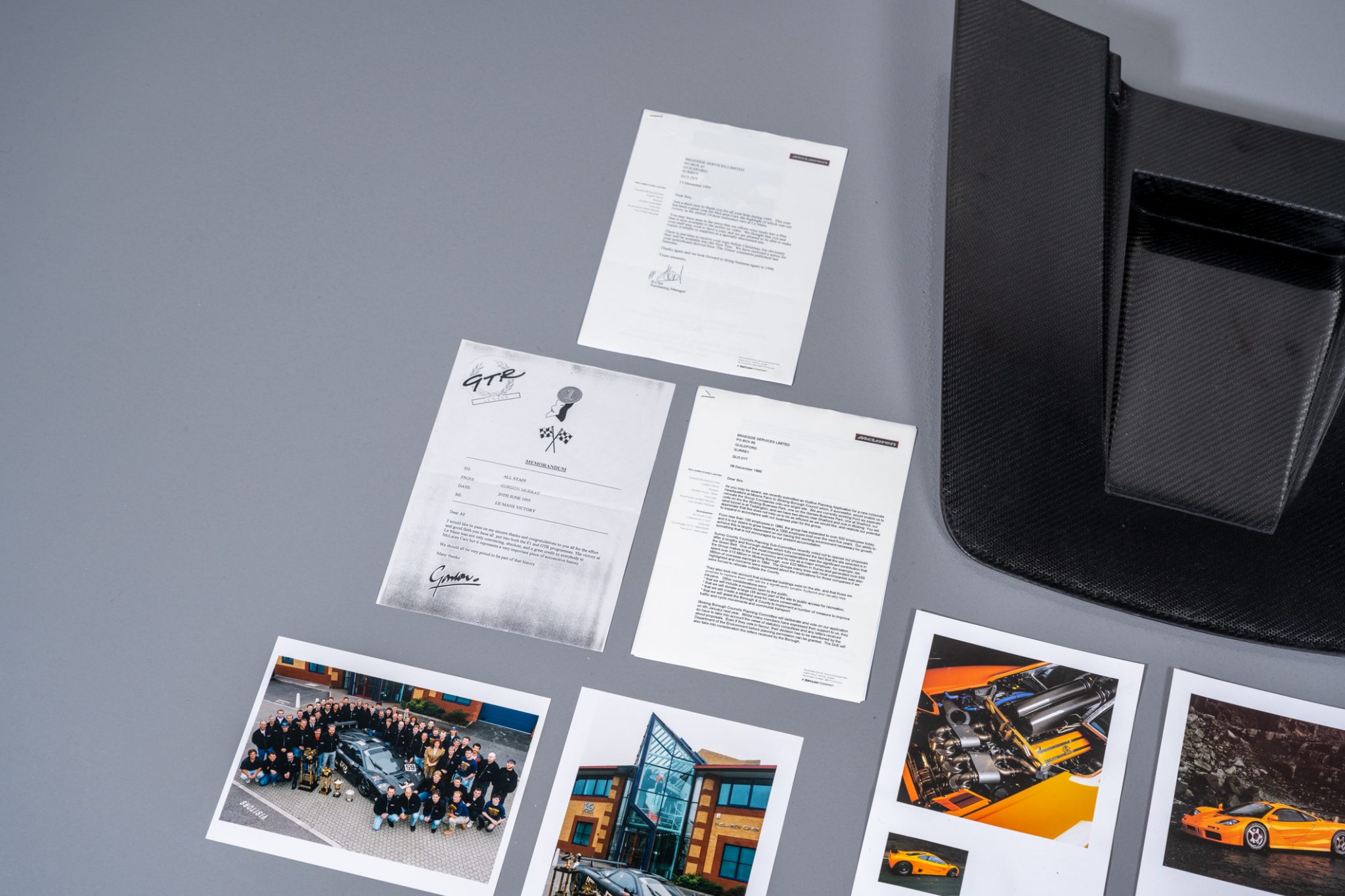 McLaren F1 LM Hood and Memorabilia