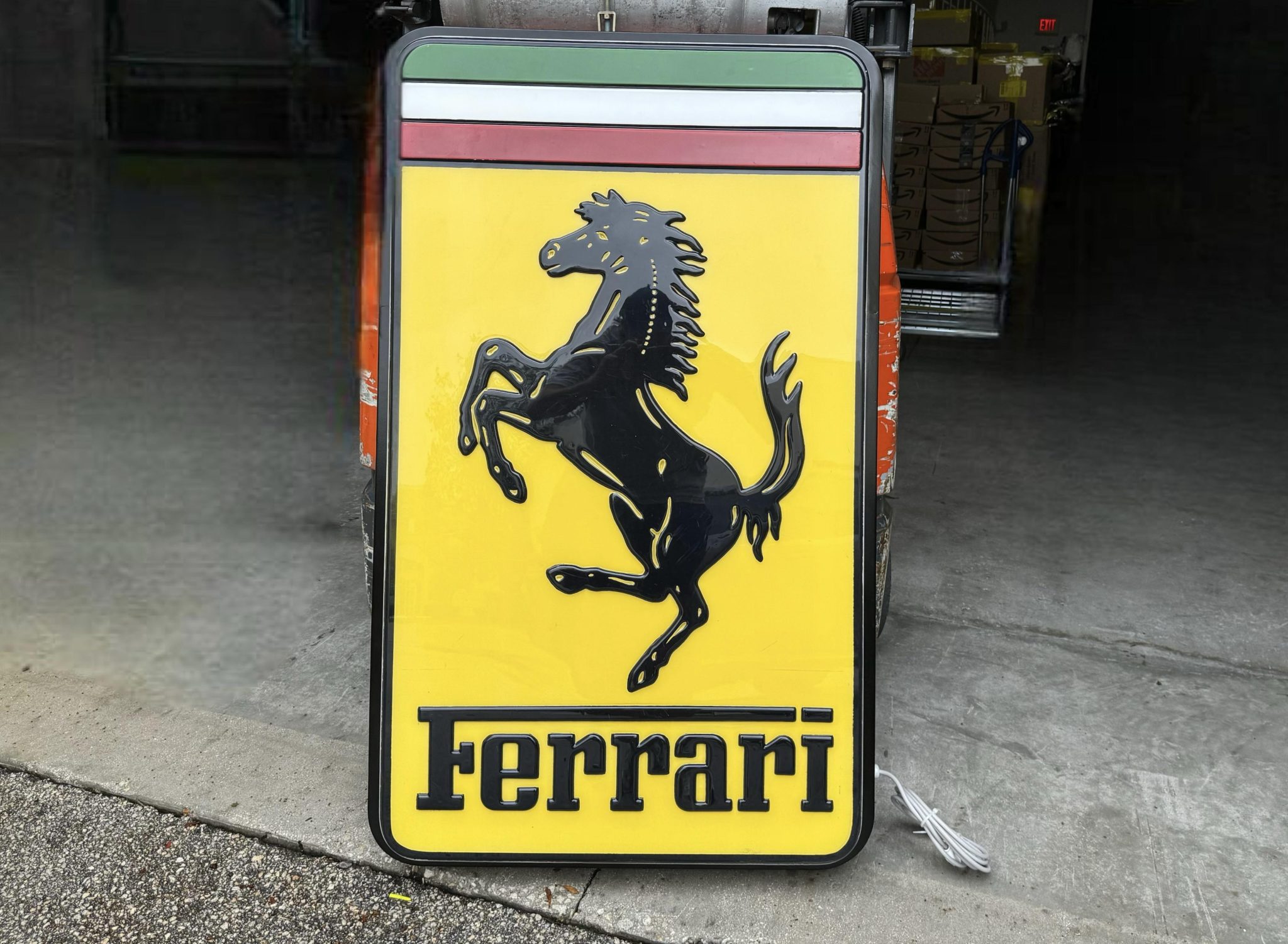 Illuminated Ferrari Sign by Neon Modena