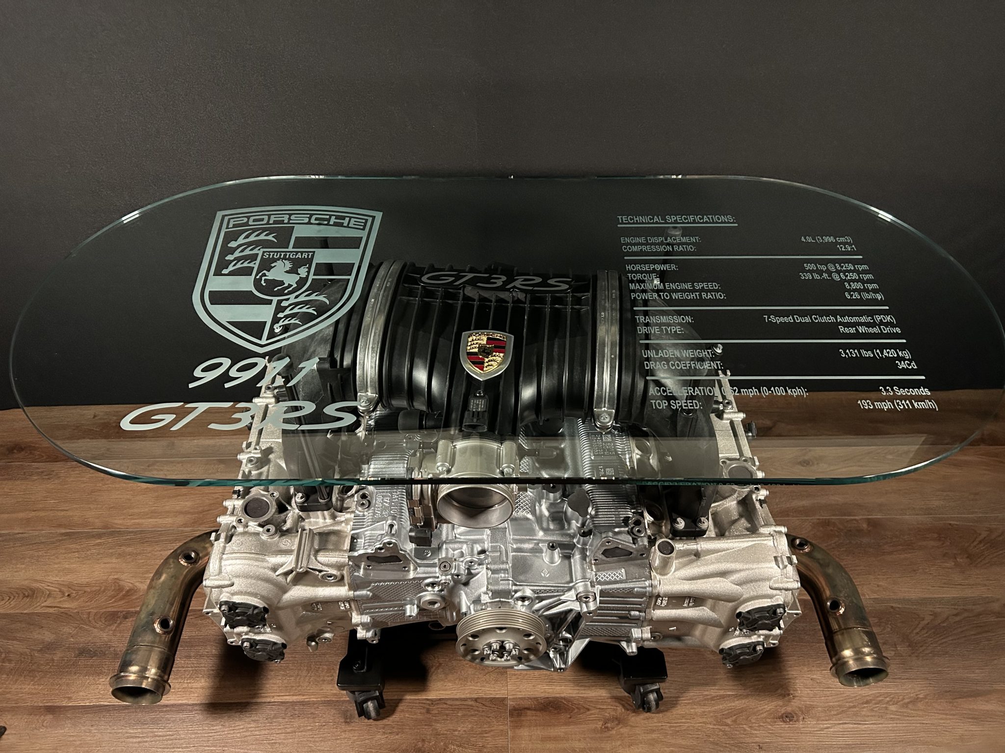 Porsche 991.1 GT3 RS Engine Coffee Table