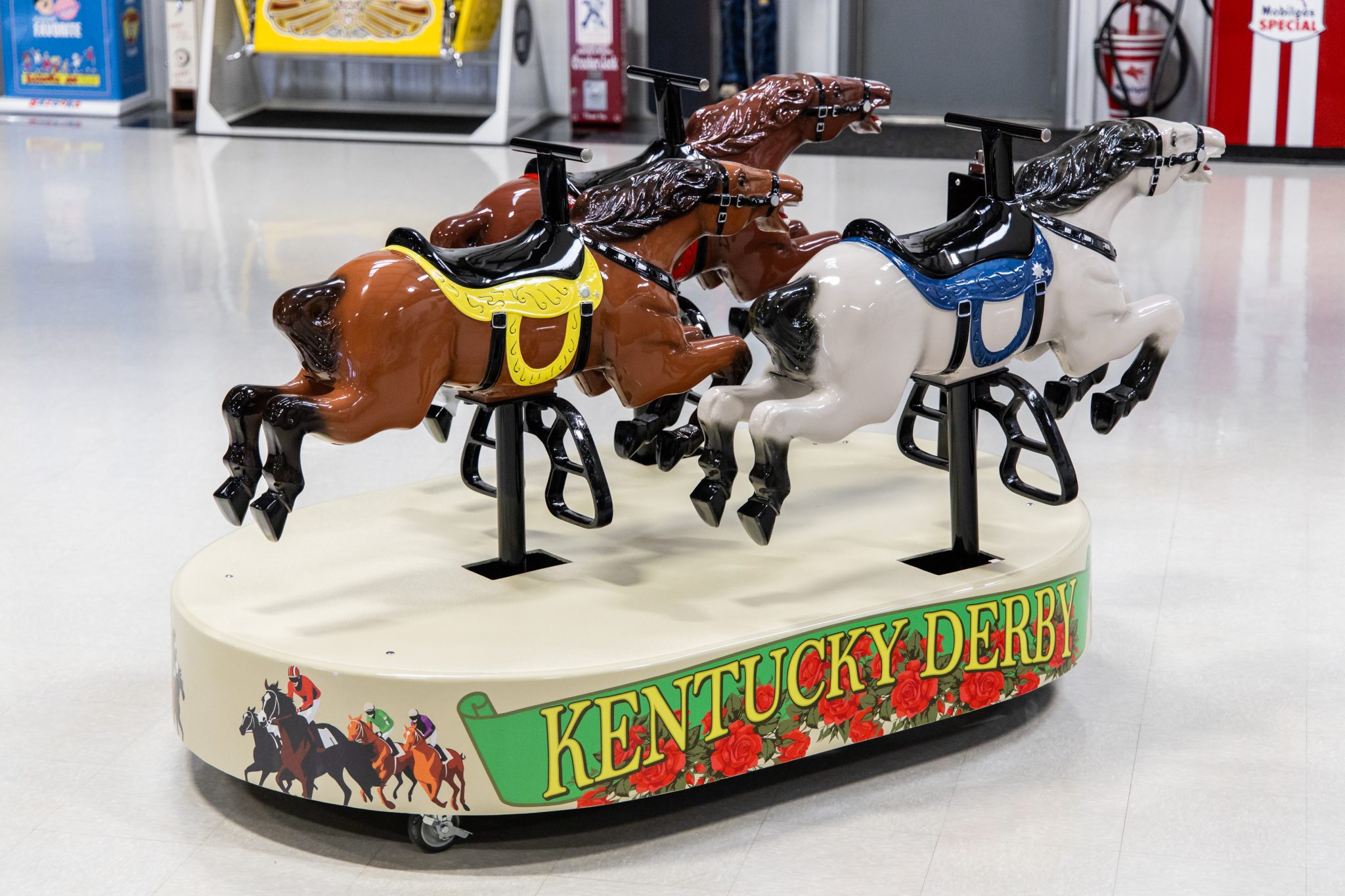 Kentucky Derby-Themed Three-Horse Children’s Ride