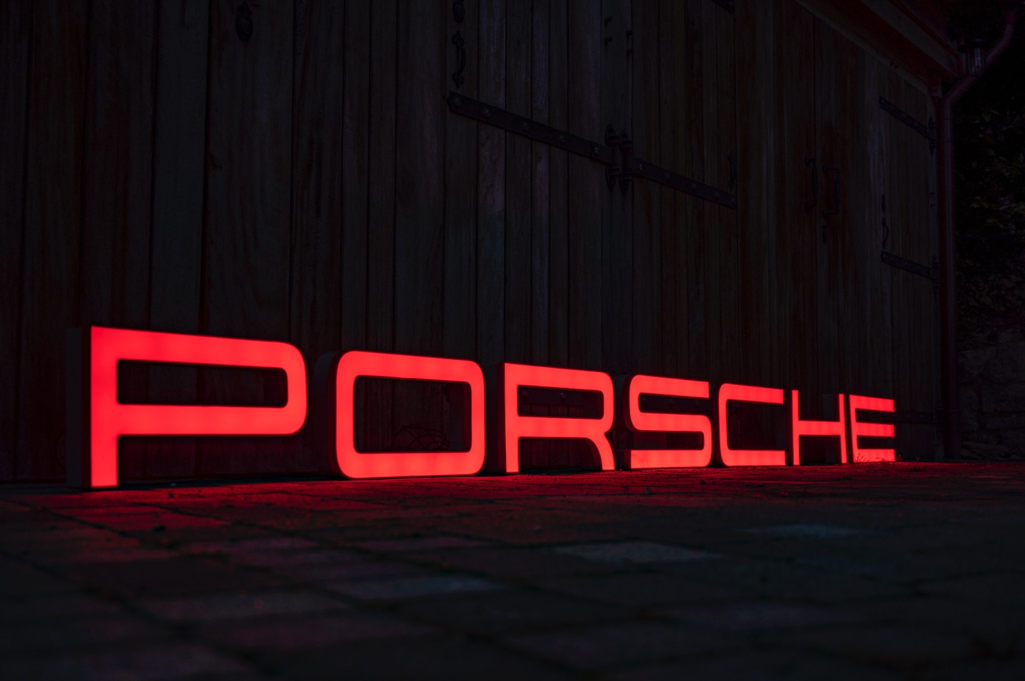 Illuminated Porsche Dealership Sign